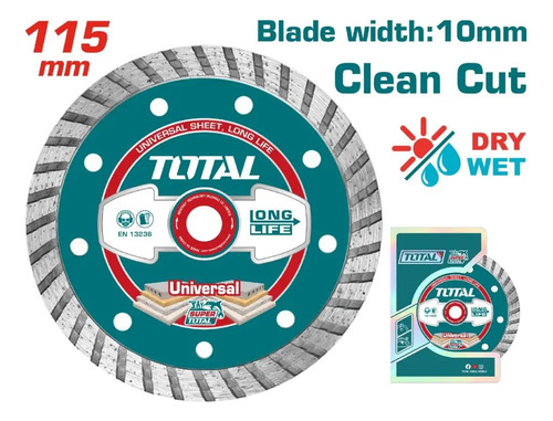 Discos De Widia 115mm 4,5 Total Turbo Turquesa - Imagen 2