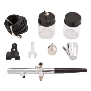 Kit Aerografo Profesional 8 Vonder Plateado