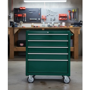 Carro Taller Universal Gabinete 4 Cajones Con Ruedas Verde