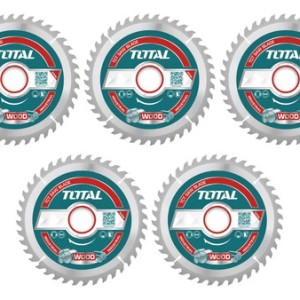 Set 5 Discos Corte Madera 4 1/2'' 115mm Total 40 Dientes Turquesa