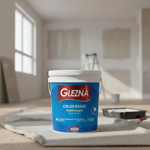 Pintura Antihongos Glezna 18l Blanco Para Techos Interiores - Imagen 2