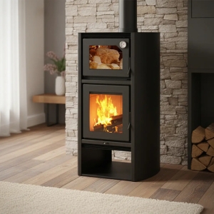 Calefactor A Leña Con Horno 1490gf + Kit Techo + Kit Pared