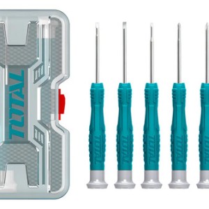 Set, Juego De Destornilladores De Precisión Total, Imantados, 6 Piezas - Chatos, Phillips - Incluye Estuche - Tht250ps0601