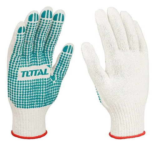 Guantes De Hilo Y Puntos De Pvc X 10 Unidades Total Tsp11102