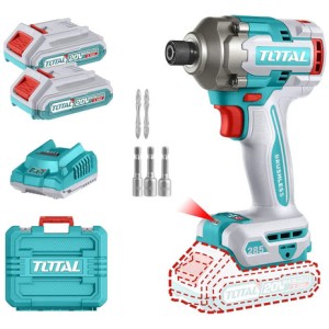 Atornillador De Impacto Inalámbrico Total 20v Industrial, Brushless Sin Carbones, Encastre Hexagonal 1/4'' 285nm - Con 2... Turquesa