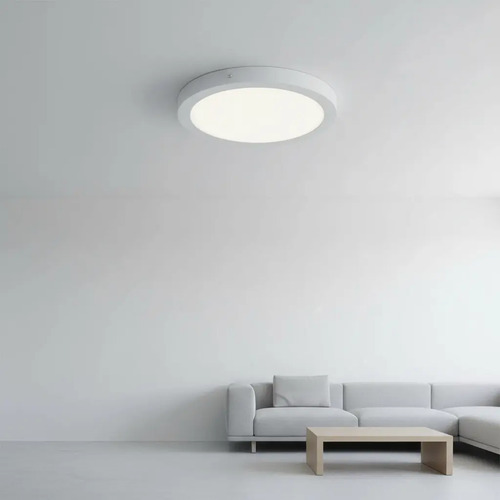 Panel Led Plafón 18w Foco Sobrepuesto Redondo Luz Fría Techo Blanco | Redondo