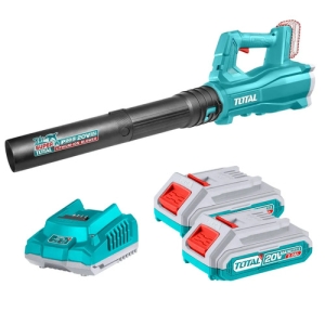 Soplador De Hojas Inalámbrico Total 20v, Jardinería - Con 2 Baterías 2.0ah Litio-ion Y Cargador - Tabli203232 Turquesa