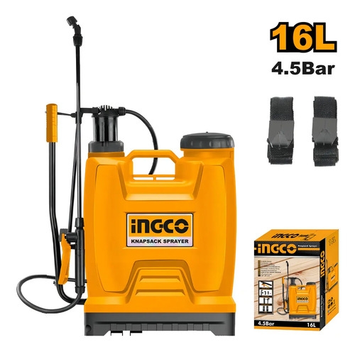 Pulverizador Fumigador Ingco Hspp41602 Mochila 16 Litros Color Amarillo - Imagen 4
