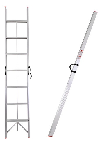 Escalera Aluminio Plegable Compacta 10 Esc 3m Hasta 150kg Blanco - Imagen 3