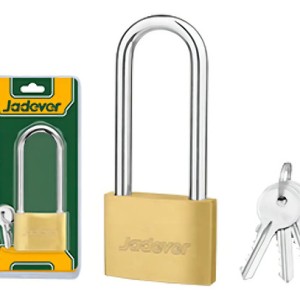 Candado Bronce Laton Corte Largo 50mm Con 3 Llaves Jadever Color Dorado Oscuro