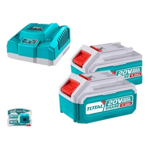 Kit De Baterias Y Cargador 20v 4.0ah X 2pcs Total Tfbcpk1424