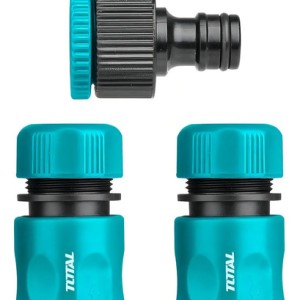 Set 3 Conectores De Manguera Total Thws030301 Color Turquesa
