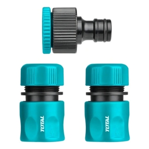 Set 3 Conectores De Manguera Total Thws030301 Color Turquesa
