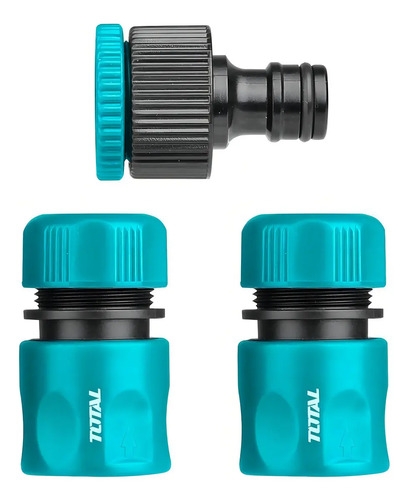 Set 3 Conectores De Manguera Total Thws030301 Color Turquesa