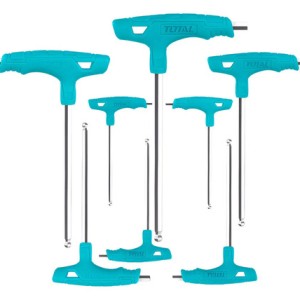 Set X 8 Llave Allen Hex Con Mango Total Color Turquesa