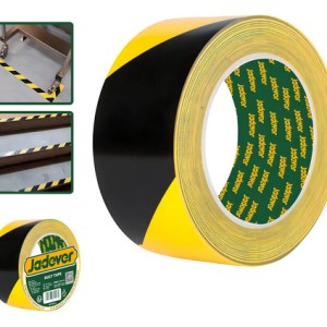 Cinta Adhesiva De Advertencia Jadever Amarilla Brillante De 5 Cm X 30 M Amarillo