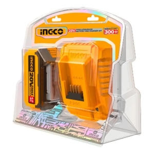 Batería De Litio  4.0ah + Cargador Rápido  Ingco  Fbcpk1214