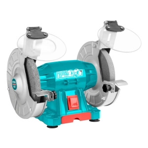 Amoladora De Banco Total 150w - Piedras De 6 Pulgadas, 150mm, 2.950rpm - Incluye 1 Set De Protectores Transparentes - Tbg15015 Turquesa 50 Hz/60 Hz