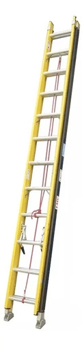 Lh Escalera Colisa 24 Escalones Fibra De Vidrio Lh-2267 Color Amarillo