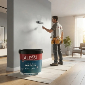 Pintura Latex Acrilico Int-ext Alessi Rinde Mas 3.6l Blanco Blanco Mate
