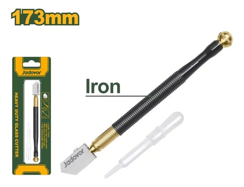 Corta Vidrio Lapiz Hierro Negro Con Tubo Succion Jadever - Imagen 4