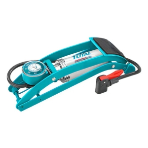 Inflador De Pie Con Pedal Total 150psi Con Manómetro, Auto Moto Bicicleta Pelota Inflables - Tmpp5511 Turquesa