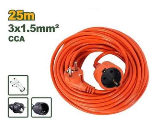Alargue 10m 15m 20m 25m Enchufe Conector Schuko 3x1.5mm 25 Metros 3x1.5 - Imagen 2