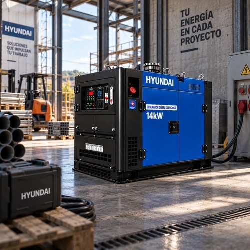 Generador Diésel Trifásico Hyundai 14kw 380v Silencioso - Imagen 6