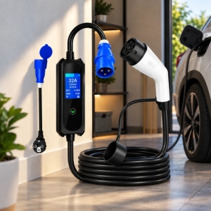Cargador Auto Eléctrico Tipo 2 7.5kw 32a Toma Schuko Wifi