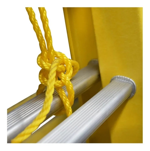 Escalera Extensible Colisa Fibra Vidrio 20 Peldaños 6mt Alto Amarillo - Imagen 5