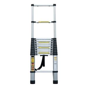 Escalera Telescópica Aluminio 4.4mt 14 Escalones Color Gris Gris