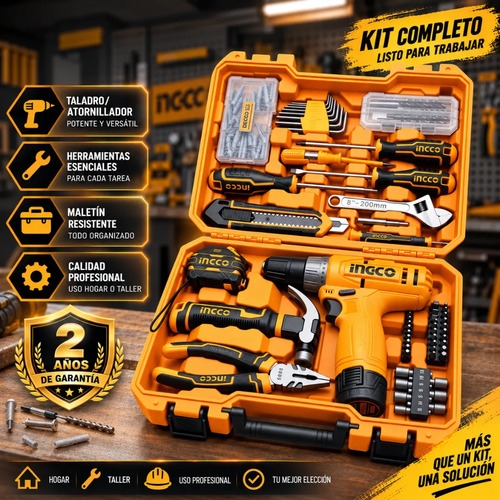 Kit De Destornilladores Ingco 148 Piezas 12 V P20s 20 Nm