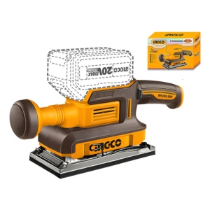 Lijadora Orbital A Batería Brushless Motor 20v Ingco Sin Bat Naranja Claro