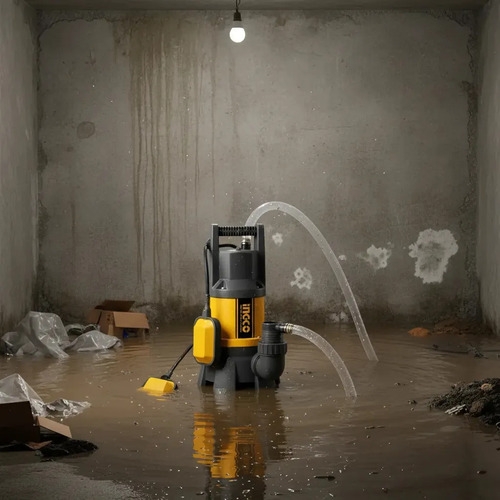 Bomba Sumergible Plastico 1000w Pozo Negro Ingco Spd10001 - Imagen 3