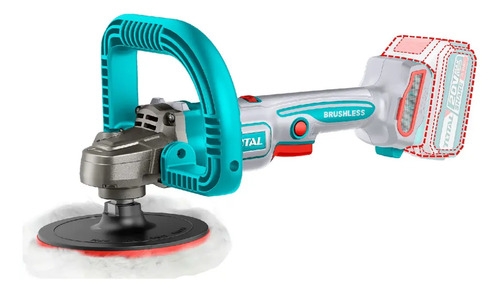 Lustra Pulidora Angular Inalámbrica Total Motor Sin Carbones - 7 Pulgadas, 180mm - Velocidad Variable - No Incluye Batería Ni Cargador - Tapli2018 Turquesa - Imagen 3