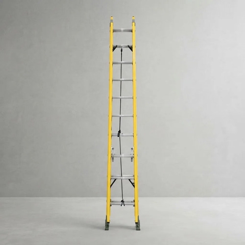 Escalera Extensible Colisa Fibra Vidrio 20 Peldaños 6mt Alto Amarillo - Imagen 9