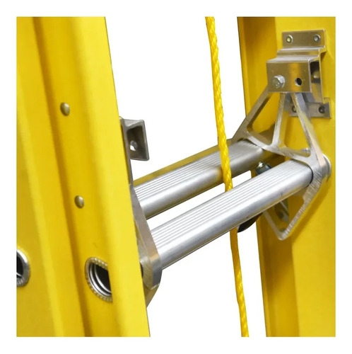 Escalera Extensible Colisa Fibra Vidrio 20 Peldaños 6mt Alto Amarillo - Imagen 7