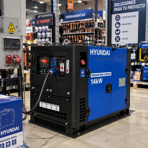 Generador Diésel Trifásico Hyundai 14kw 380v Silencioso - Imagen 8