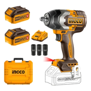 Llave De Impacto Inalámbrica 1/2 20v 850 Nm Ciwli2085 Ingco Naranja Claro 50hz/60hz
