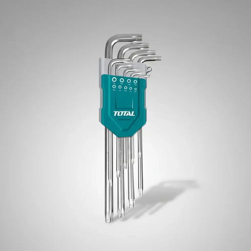 Juego Set Llaves Torx Larga Total Industrial 9 Pz T10 - T50 - Imagen 3