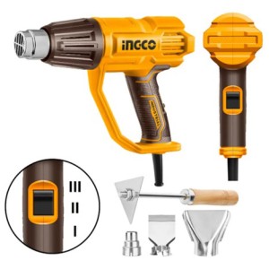 Pistola De Calor 2000w Hg200078 Ingco Color Naranja Claro Amarillo