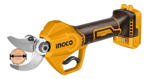 Tijera De Poda Inalámbrica Ingco 20v 20mm/30mm Sin Batería Naranja - Imagen 4