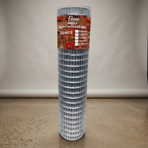Malla Tejido Electrosoldada Rollo 2 X 25 Mts Plateado