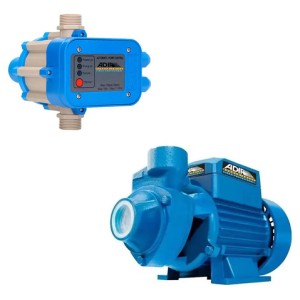 Kit Bomba Eléctrica Periférica 1/2hp + Presurizador De Agua Azul