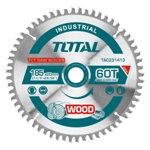 Disco Sierra Circular 185mm 7 1/4´´ 60d - Total Tac231413  Turquesa