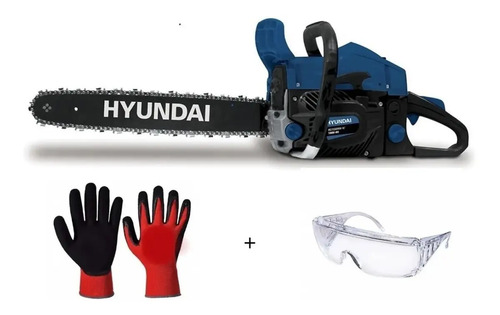 Motosierra Hyundai 45cc 18 Turbo 450 Azul - Imagen 3