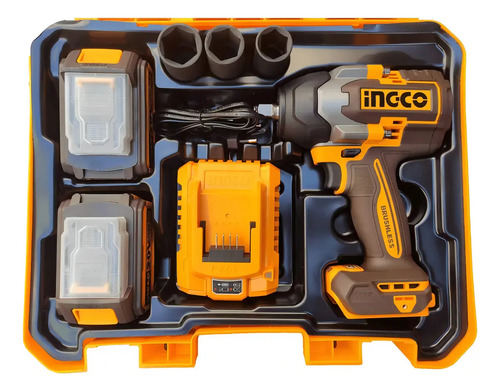 Llave De Impacto 850nm 20v P20s C 2bat+carg+valija Color Naranja Claro Frecuencia 50hz/60hz - Imagen 2