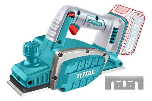 Garlopa, Cepillo Carpintero Inalámbrico Total 20v Motor Sin Carbones - Ancho 82mm, Profundidad Ajustable Hasta 2mm, 14.000rpm - No Incluye Batería Ni Cargador - Trli20401 Turquesa