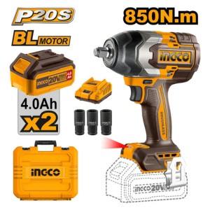 Llave De Impacto 850nm 20v P20s C 2bat+carg+valija Color Naranja Claro Frecuencia 50hz/60hz