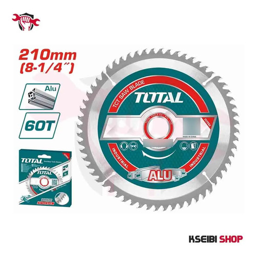 Disco De Corte Para Aluminio 210mm 60 Diente Total Tac233523 Plateado - Imagen 2
